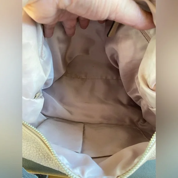 Coach Kristin Champagne Cream Pebble Soft Leather Hobo, Large, Dust Bag, Strap - Picture 13 of 15